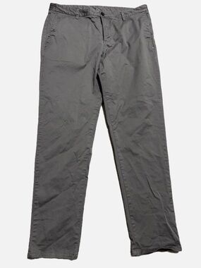 Vuori Mens 36x31 Gray Collins Chino Pants Stretch Straight Leg Lightweight